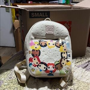 Disney Cream Backpack with Princess Characters